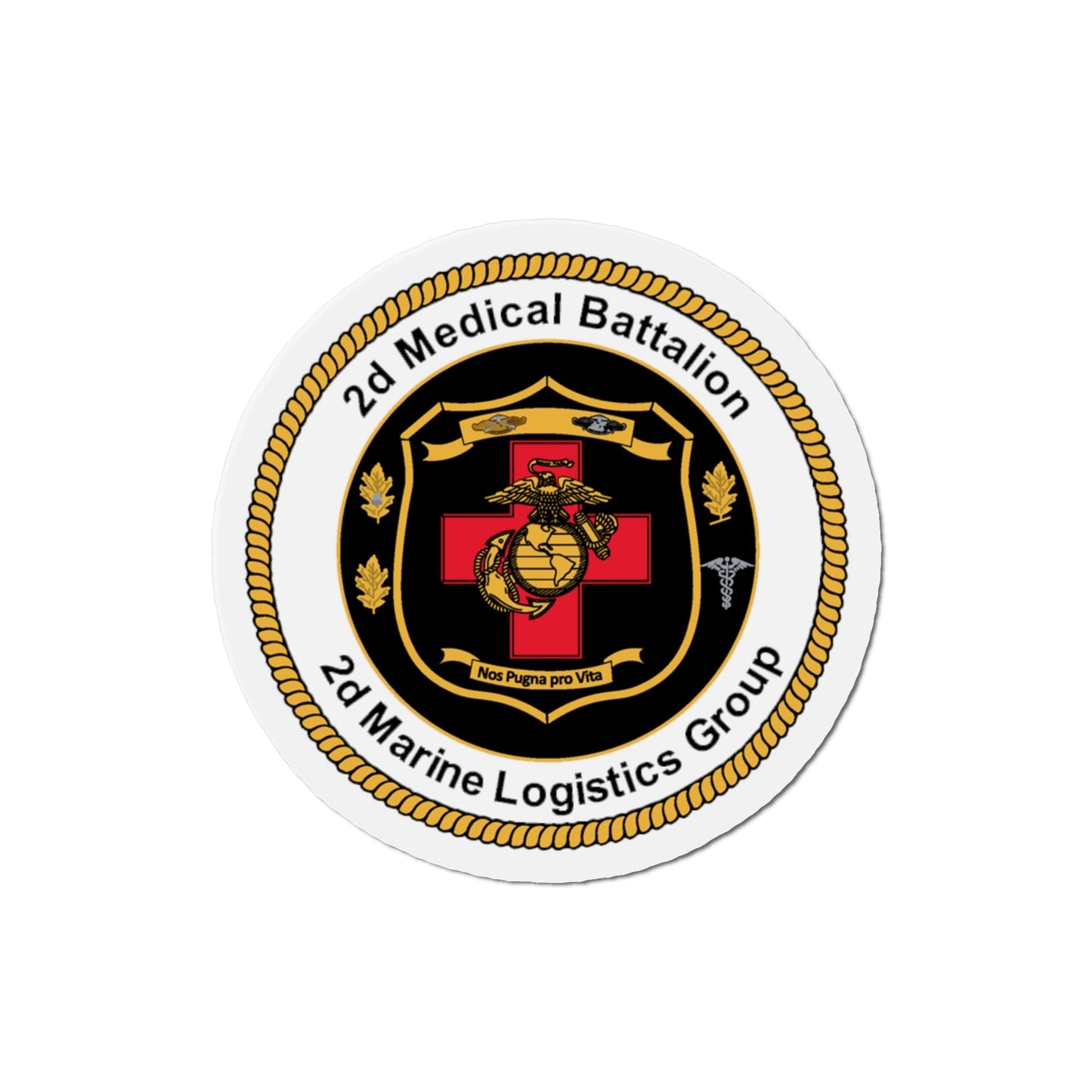 2d Medical Battalion 2d Marine Logistical Group (USMC) Die-Cut Magnet-4 Inch-The Sticker Space