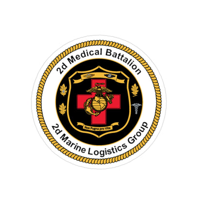 2d Medical Battalion 2d Marine Logistical Group (USMC) Transparent STICKER Die-Cut Vinyl Decal-2 Inch-The Sticker Space