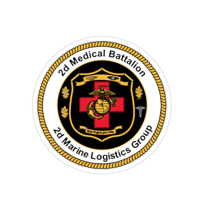 2d Medical Battalion 2d Marine Logistical Group (USMC) Transparent STICKER Die-Cut Vinyl Decal-3 Inch-The Sticker Space