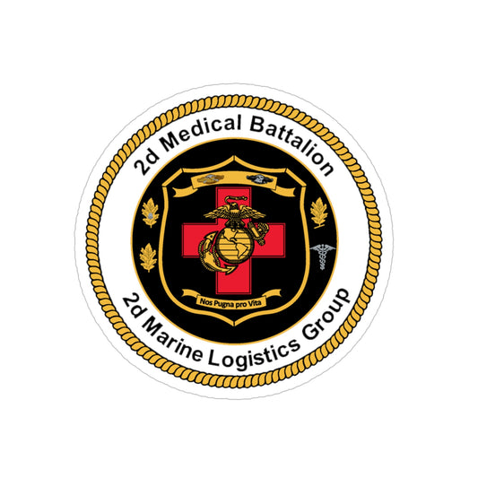 2d Medical Battalion 2d Marine Logistical Group (USMC) Transparent STICKER Die-Cut Vinyl Decal-6 Inch-The Sticker Space