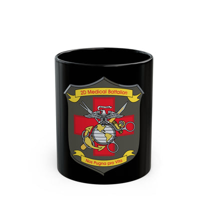 2d Medical Battalion Nos Pugna Pro Vita (USMC) Black Coffee Mug-11oz-The Sticker Space