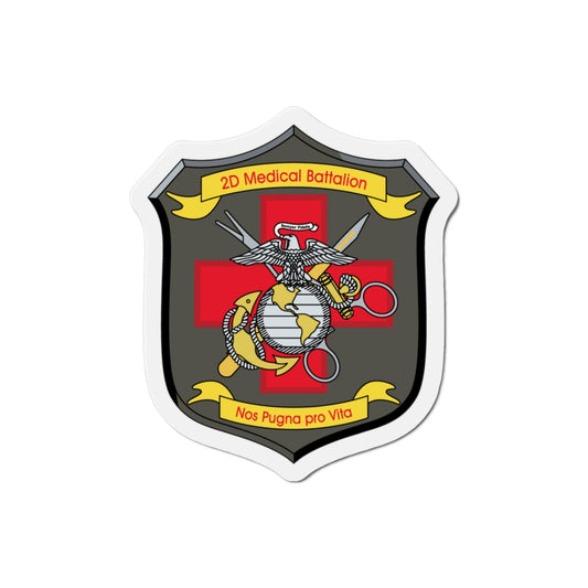 2d Medical Battalion Nos Pugna Pro Vita (USMC) Die-Cut Magnet-3 Inch-The Sticker Space