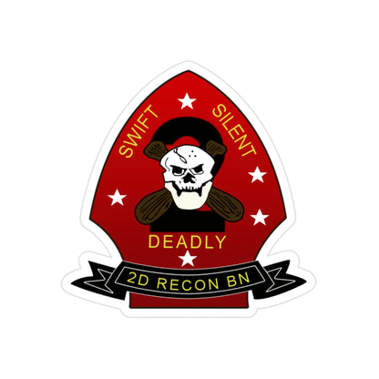 2d Reconnaissance Battalion (USMC) Transparent STICKER Die-Cut Vinyl Decal-2 Inch-The Sticker Space