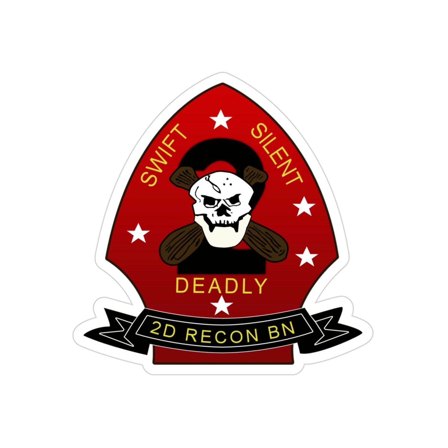 2d Reconnaissance Battalion (USMC) Transparent STICKER Die-Cut Vinyl Decal-3 Inch-The Sticker Space