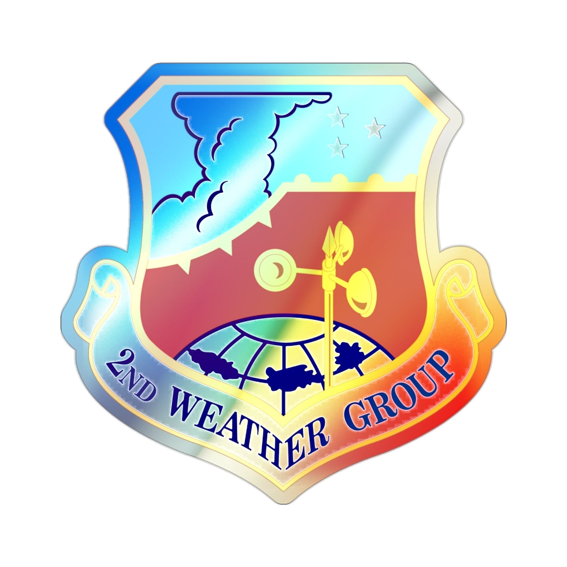 2d Weather Group (U.S. Air Force) Holographic STICKER Die-Cut Vinyl Decal-2 Inch-The Sticker Space