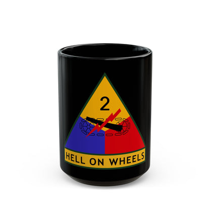 2nd Armored Division (U.S. Army) Black Coffee Mug-15oz-The Sticker Space