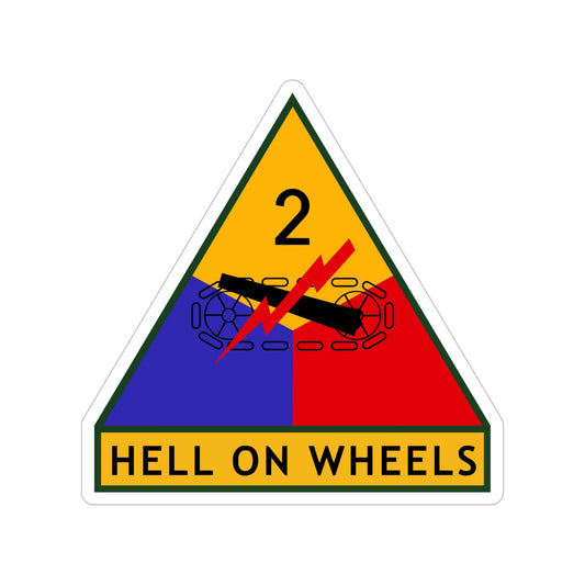 2nd Armored Division (U.S. Army) Transparent STICKER Die-Cut Vinyl Decal-6 Inch-The Sticker Space