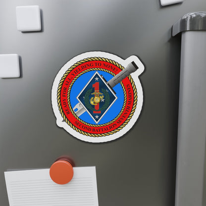 2nd Bat 7th Marines (USMC) Die-Cut Magnet-The Sticker Space