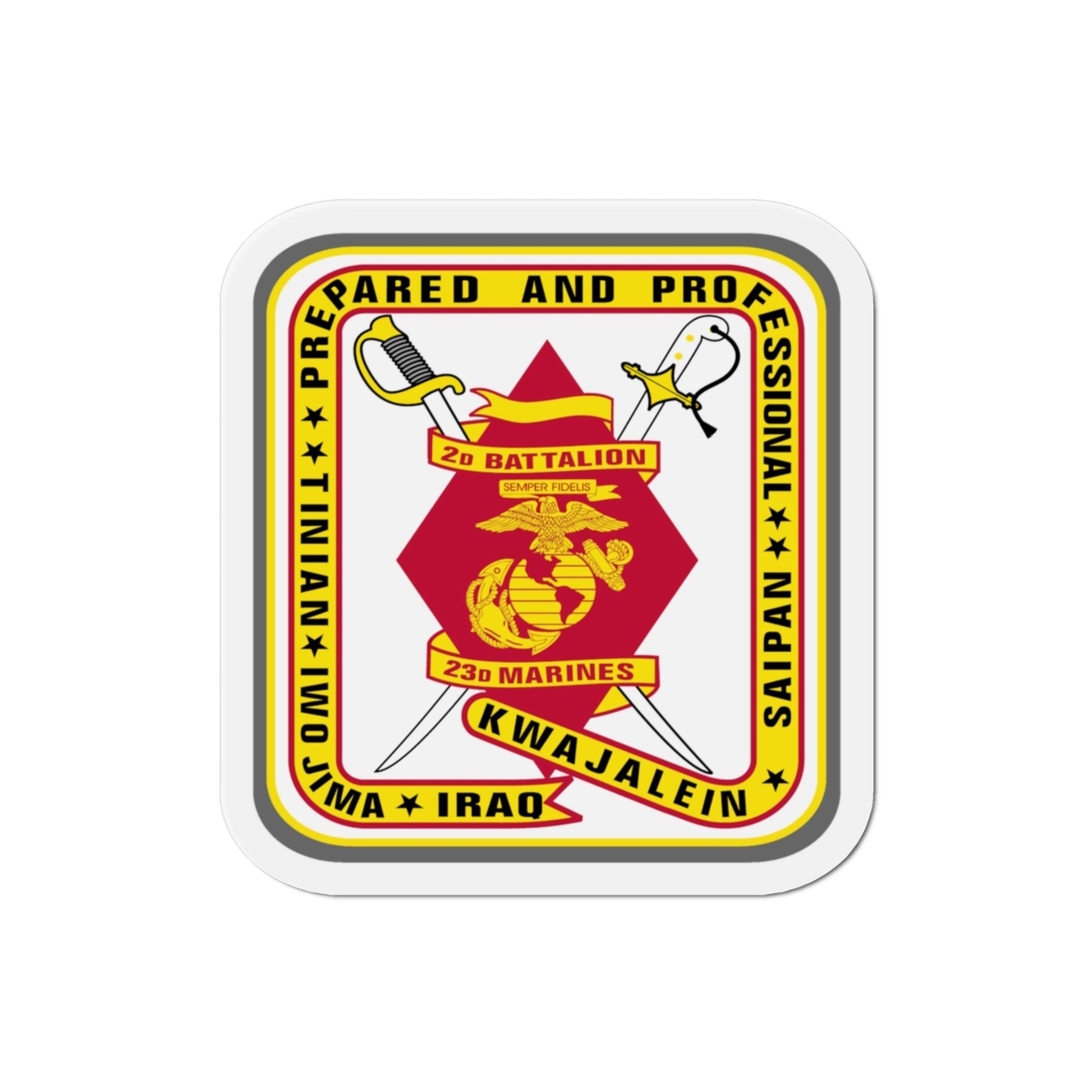 2nd Battalion 23rd Marines (USMC) Die-Cut Magnet-3 Inch-The Sticker Space