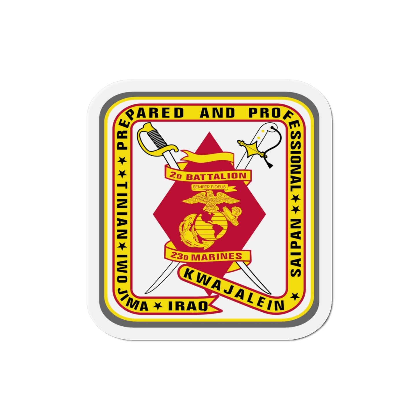 2nd Battalion 23rd Marines (USMC) Die-Cut Magnet-4 Inch-The Sticker Space