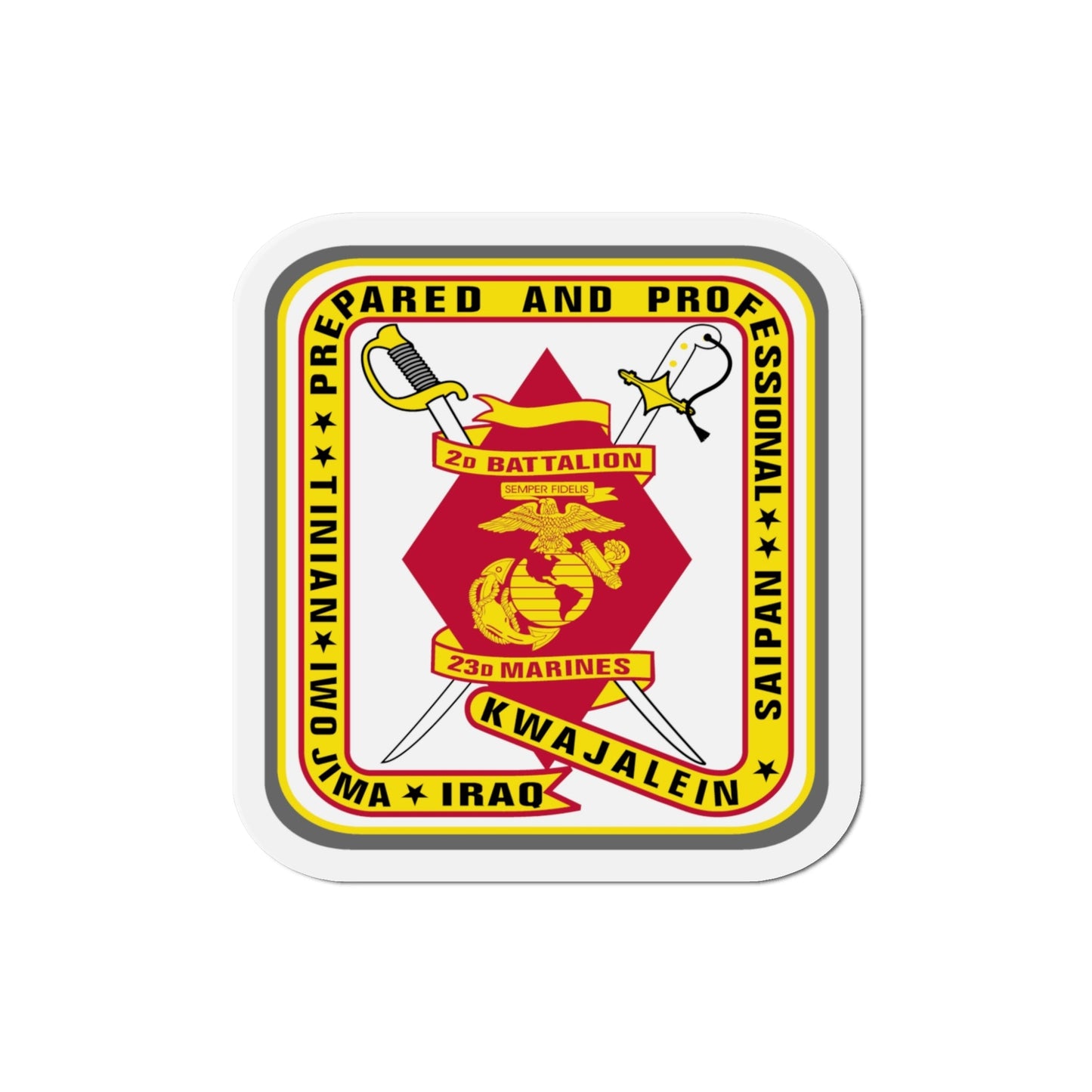 2nd Battalion 23rd Marines (USMC) Die-Cut Magnet-5 Inch-The Sticker Space