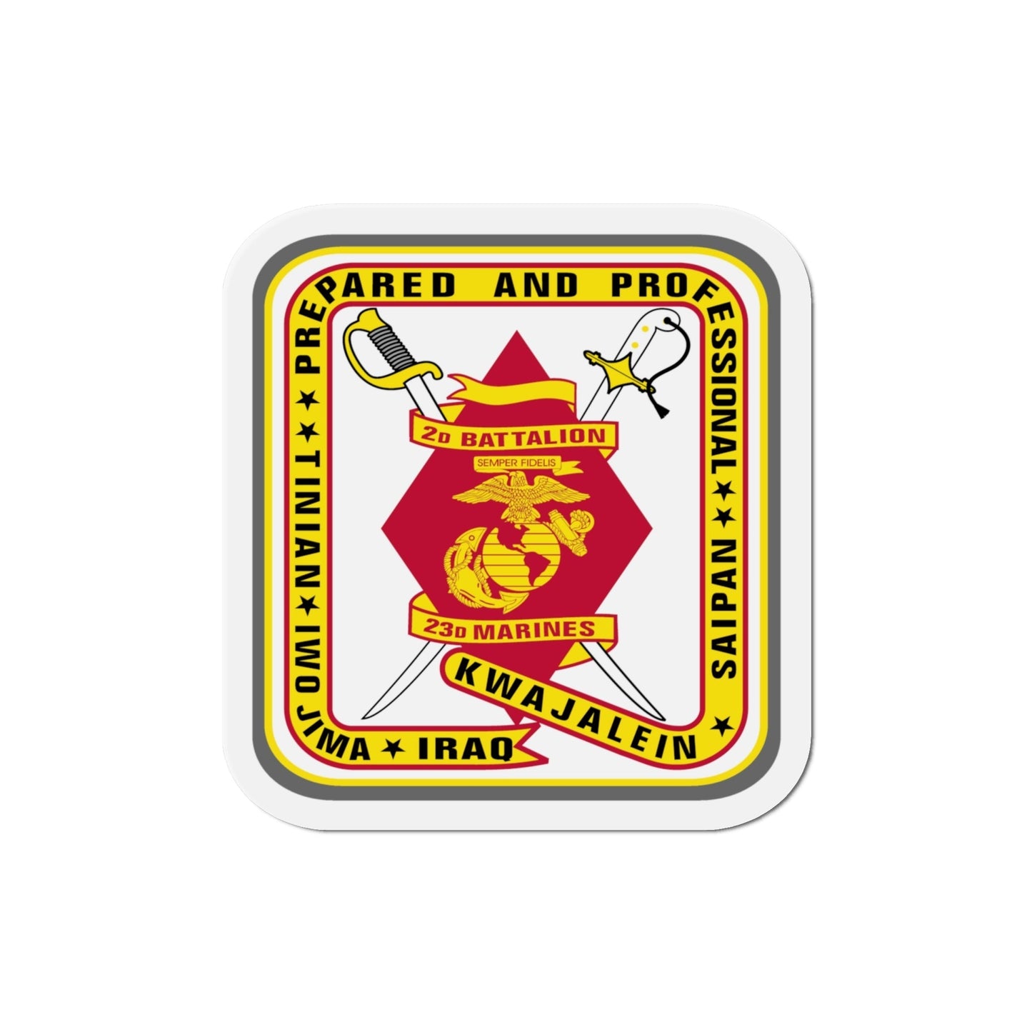 2nd Battalion 23rd Marines (USMC) Die-Cut Magnet-6 Inch-The Sticker Space