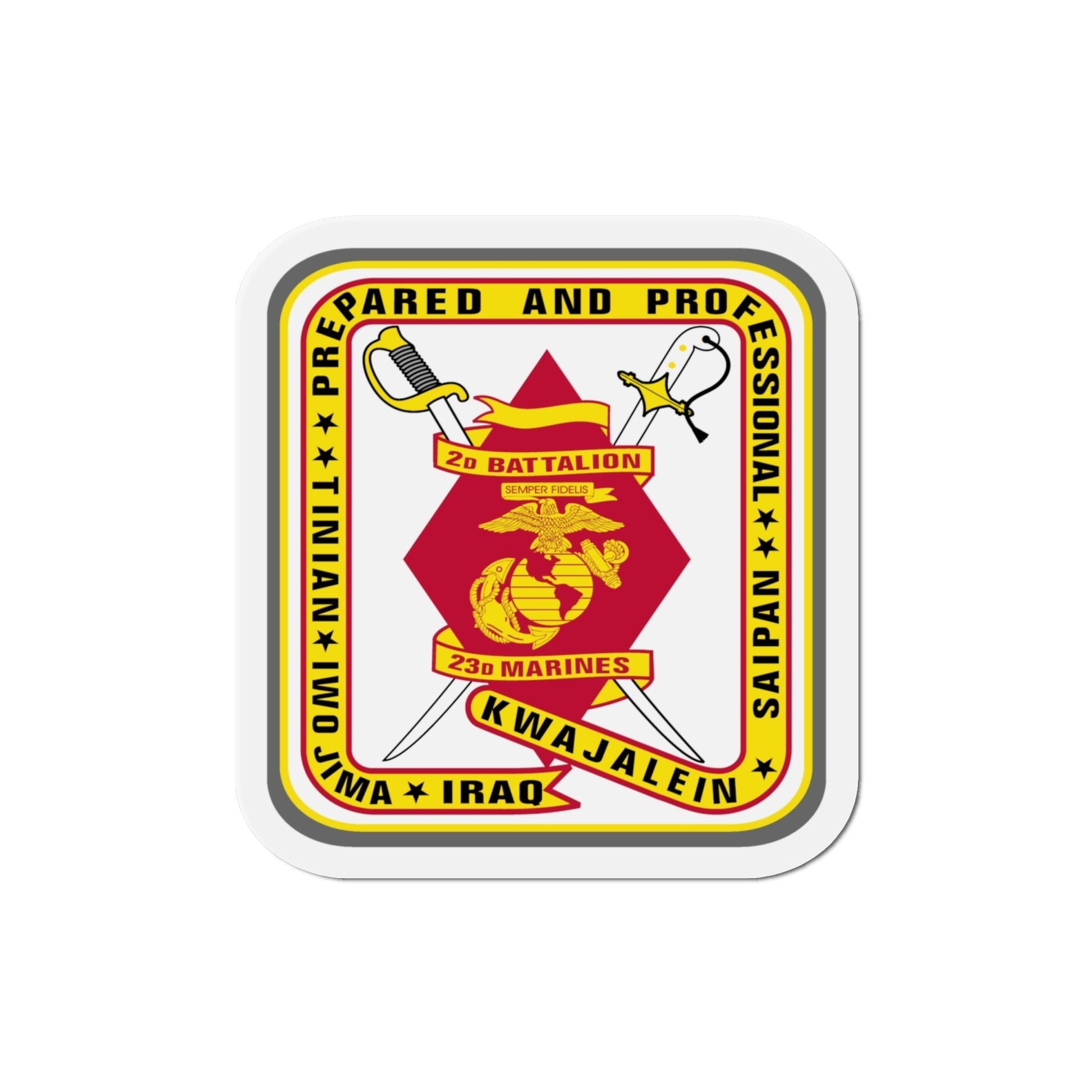 2nd Battalion 23rd Marines (USMC) Die-Cut Magnet-6 Inch-The Sticker Space