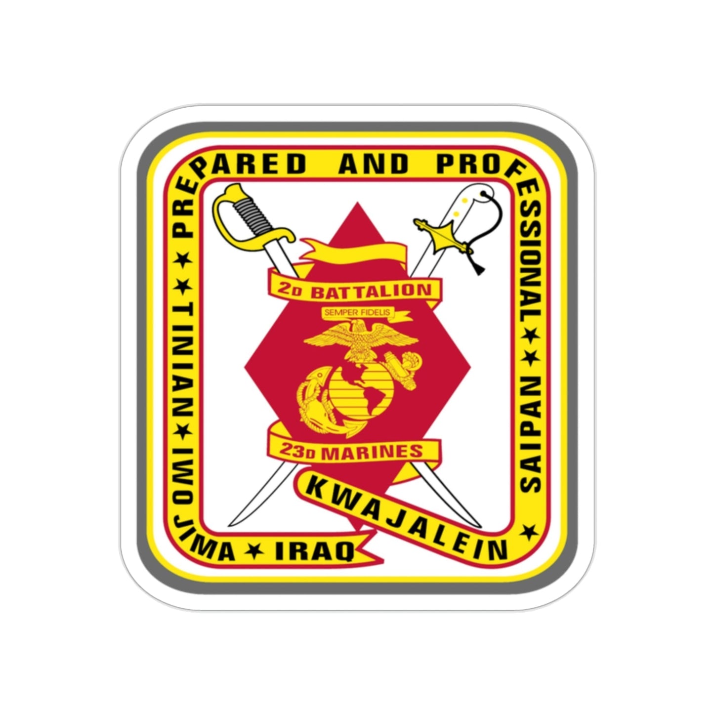 2nd Battalion 23rd Marines (USMC) STICKER Vinyl Die-Cut Decal-2 Inch-The Sticker Space