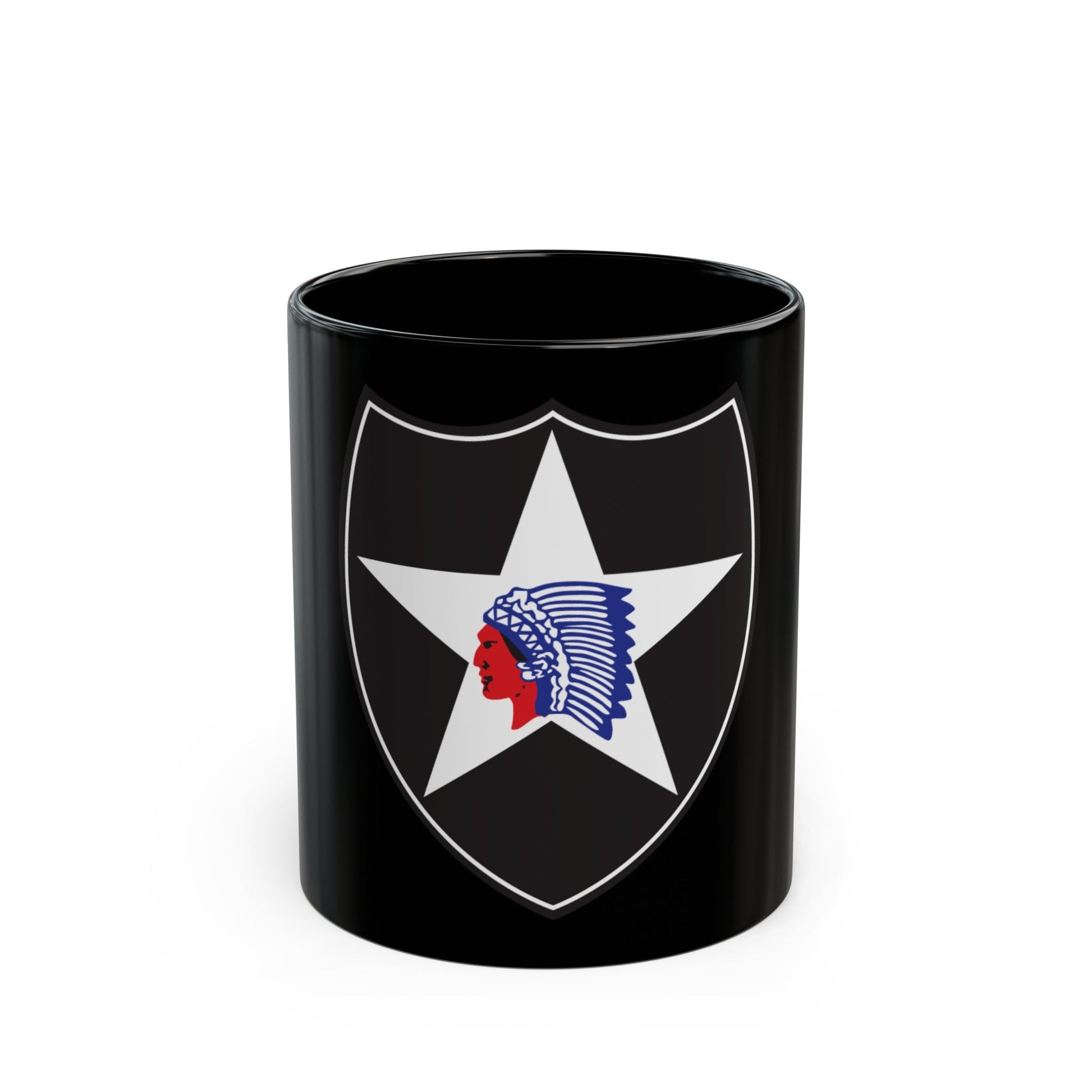 2nd Infantry Division (U.S. Army) Black Coffee Mug-11oz-The Sticker Space