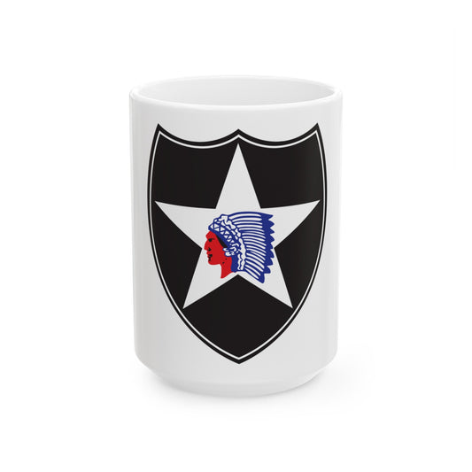 2nd Infantry Division (U.S. Army) White Coffee Mug-15oz-The Sticker Space