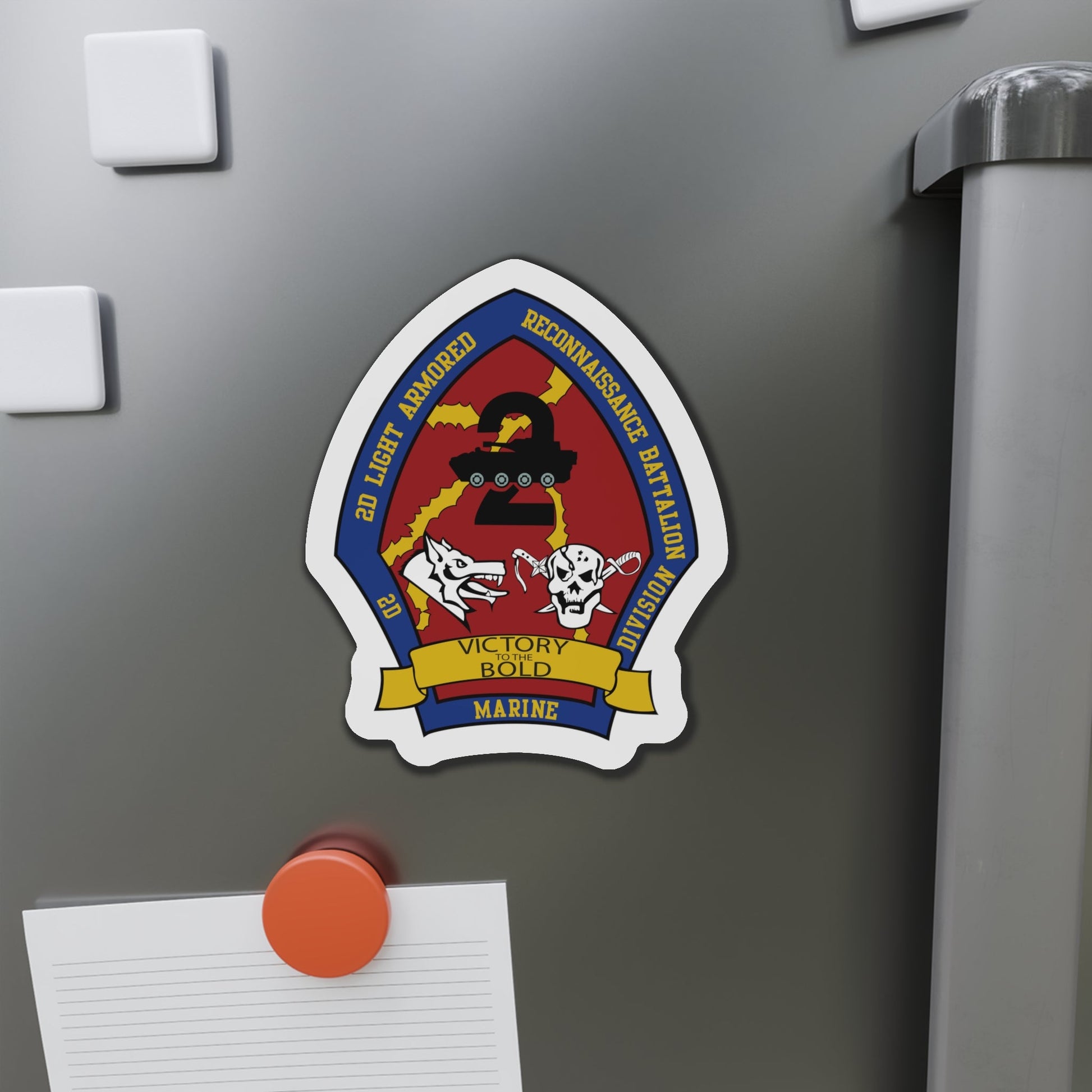 2nd Light Armored Recon Battalion 2nd Marines (USMC) Die-Cut Magnet-The Sticker Space