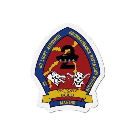 2nd Light Armored Recon Battalion 2nd Marines (USMC) Die-Cut Magnet-2 Inch-The Sticker Space