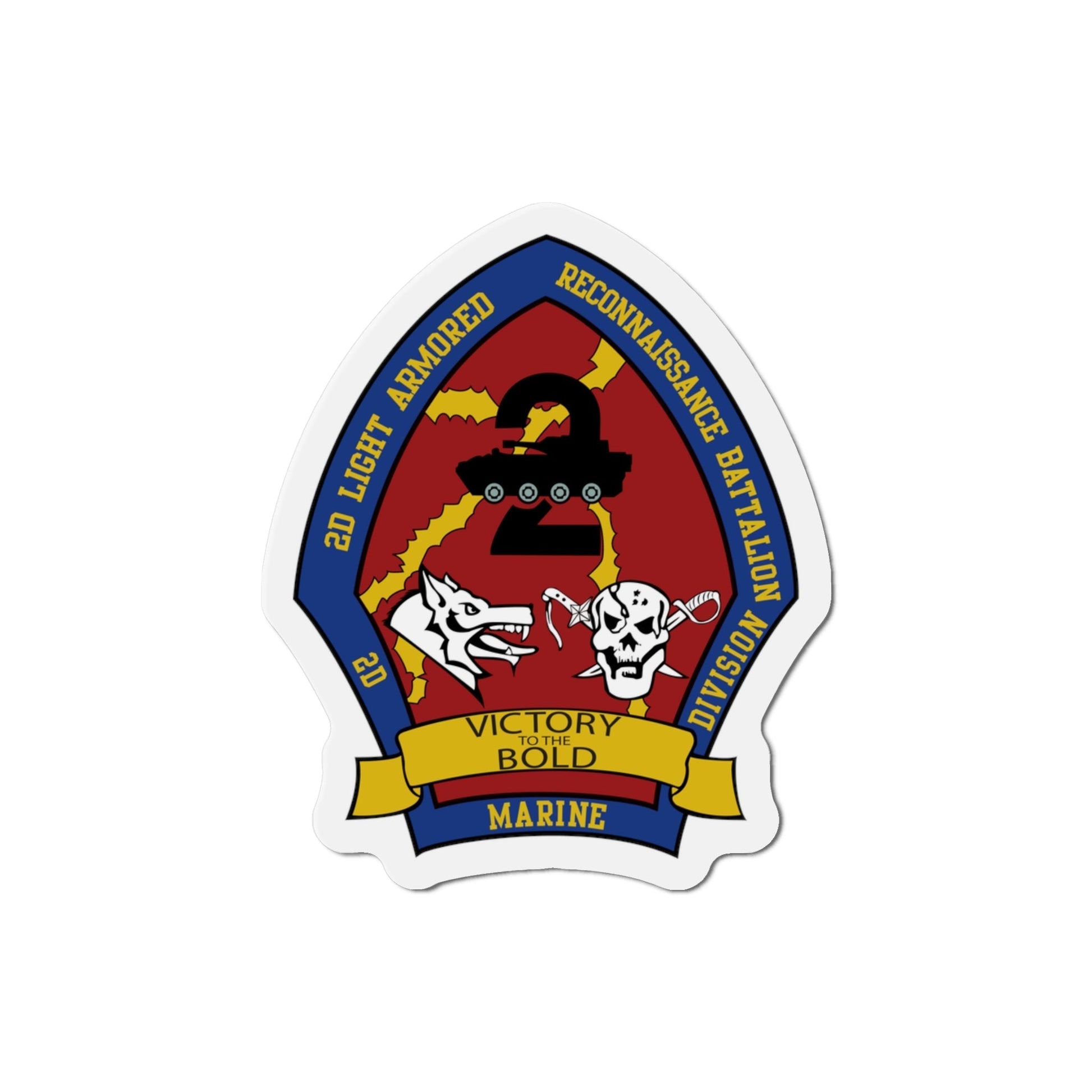 2nd Light Armored Recon Battalion 2nd Marines (USMC) Die-Cut Magnet-3 Inch-The Sticker Space