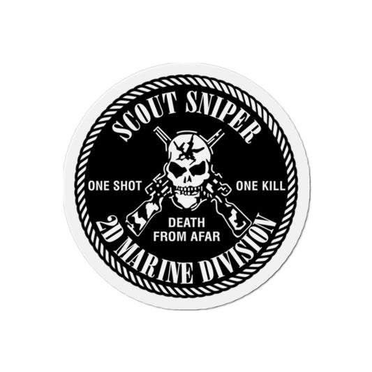 2nd Marine Division Scout Sniper (USMC) Die-Cut Magnet-2 Inch-The Sticker Space