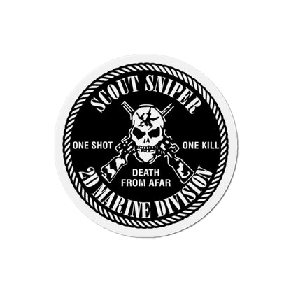 2nd Marine Division Scout Sniper (USMC) Die-Cut Magnet-3 Inch-The Sticker Space