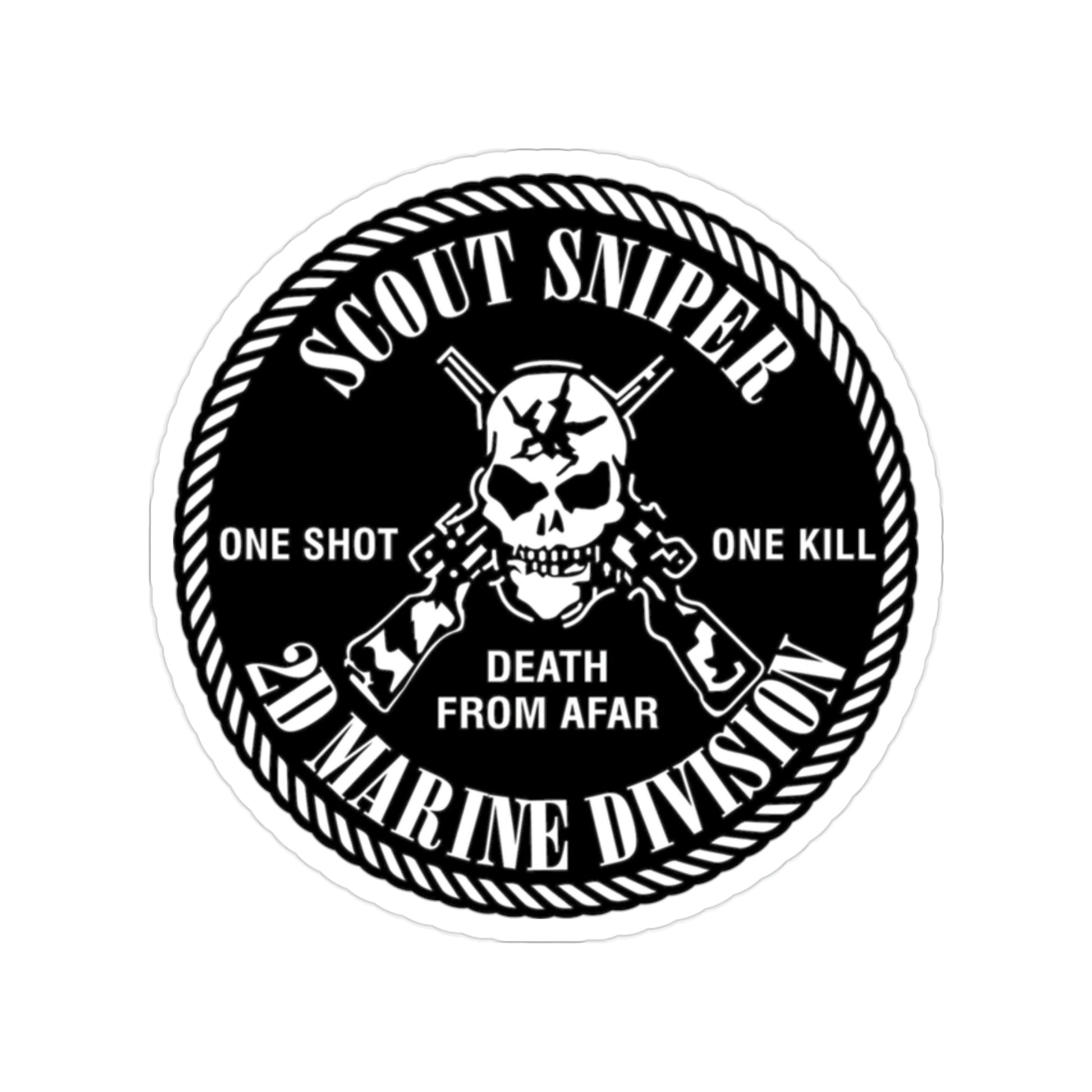 2nd Marine Division Scout Sniper (USMC) Transparent STICKER Die-Cut Vinyl Decal-2 Inch-The Sticker Space