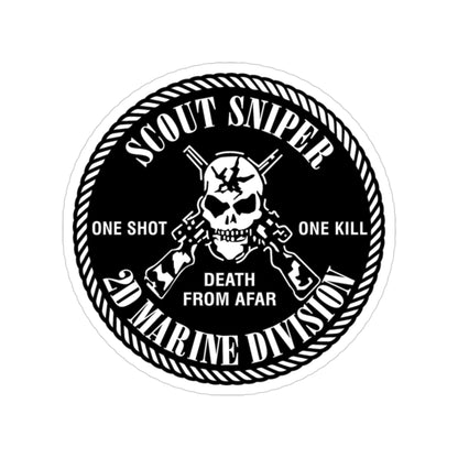2nd Marine Division Scout Sniper (USMC) Transparent STICKER Die-Cut Vinyl Decal-3 Inch-The Sticker Space