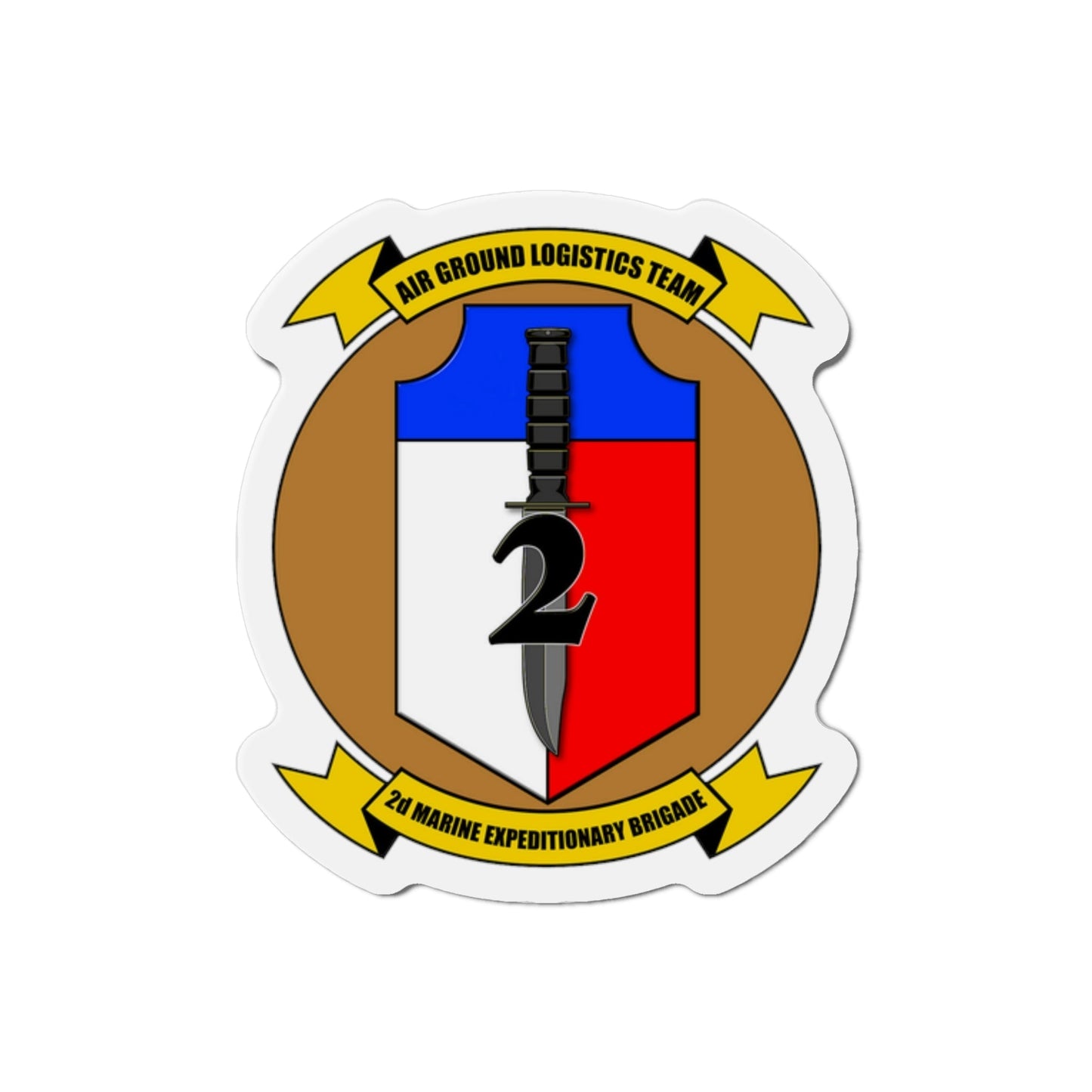 2nd Marine Expiditionary Brigade Air Ground Logistics Team (USMC) Die-Cut Magnet-2 Inch-The Sticker Space