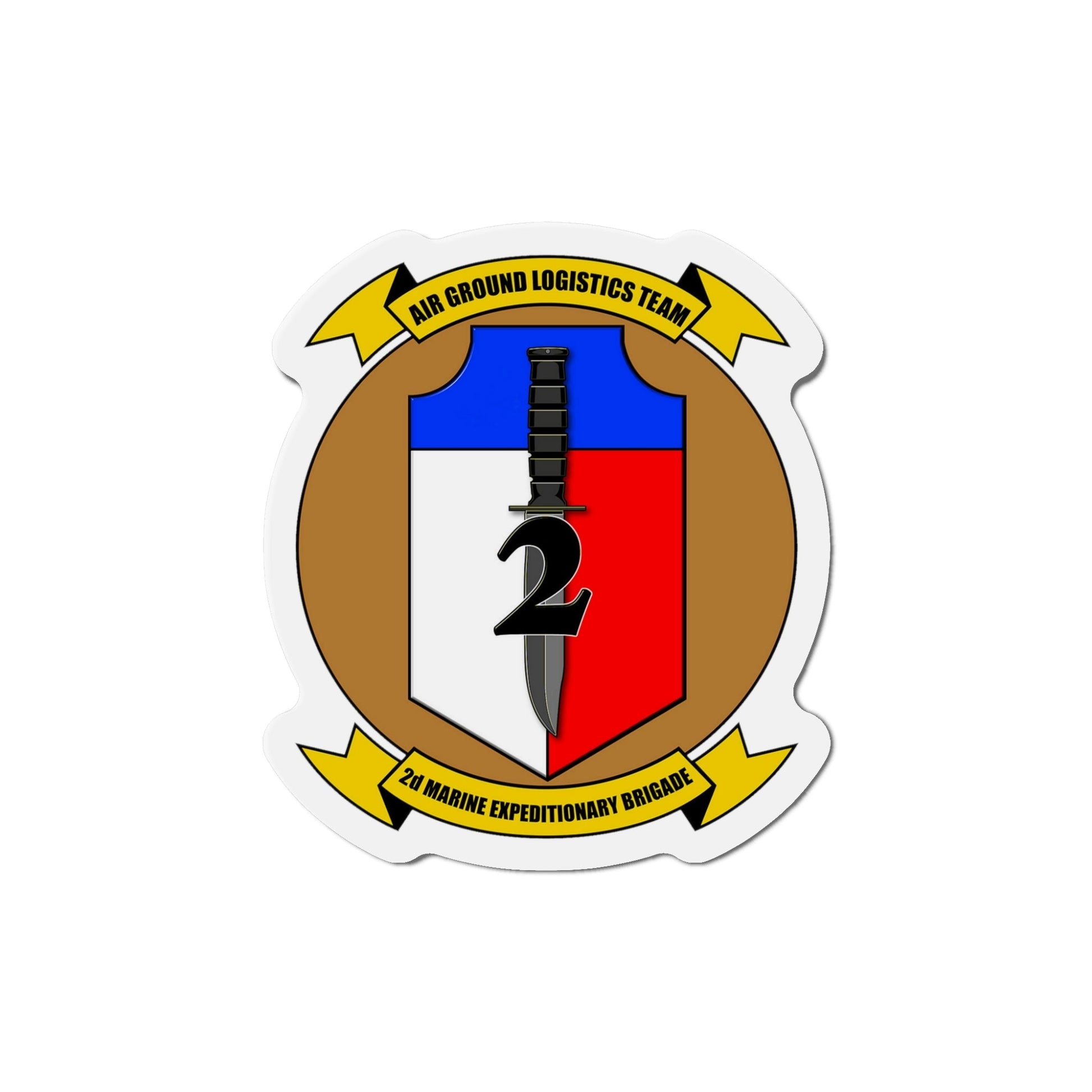 2nd Marine Expiditionary Brigade Air Ground Logistics Team (USMC) Die-Cut Magnet-5 Inch-The Sticker Space