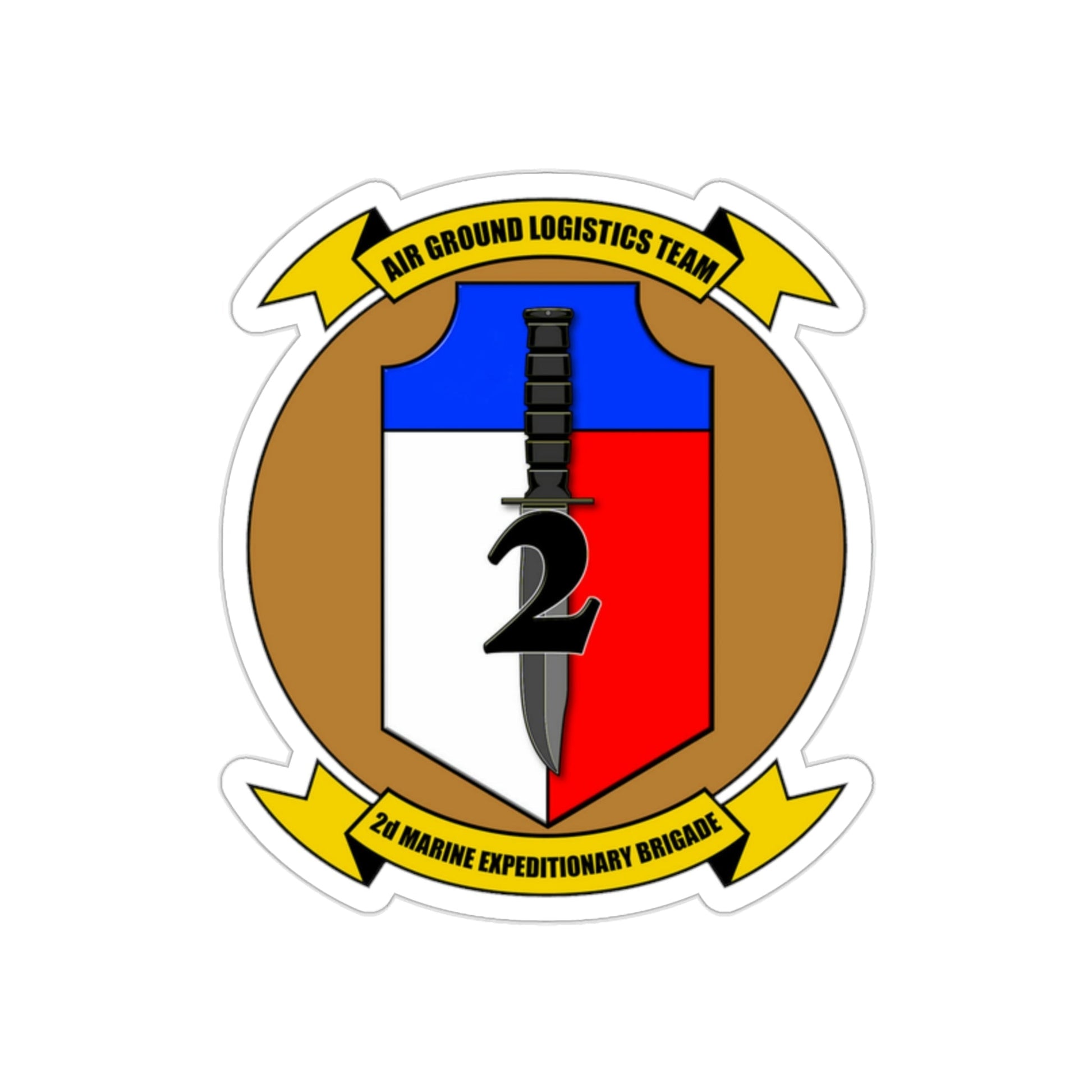 2nd Marine Expiditionary Brigade Air Ground Logistics Team (USMC) STICKER Vinyl Die-Cut Decal-2 Inch-The Sticker Space