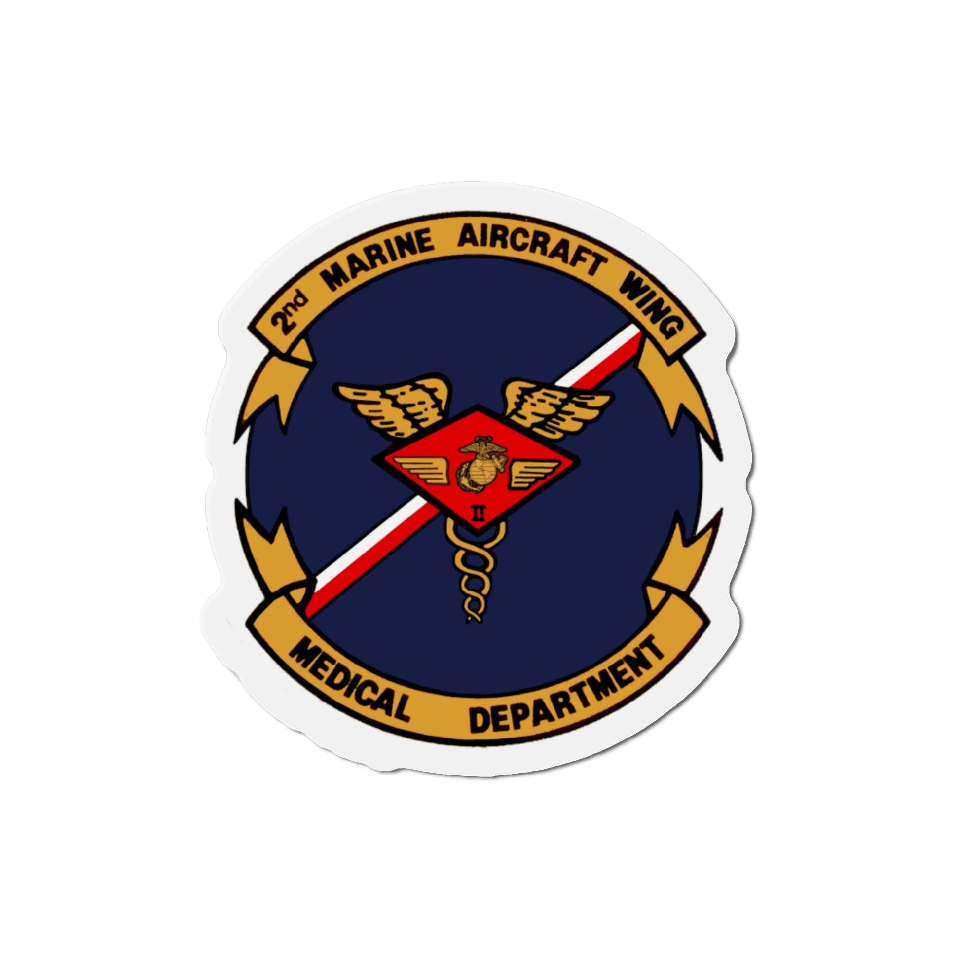 2nd MAW Medical Dept (USMC) Die-Cut Magnet-4 Inch-The Sticker Space