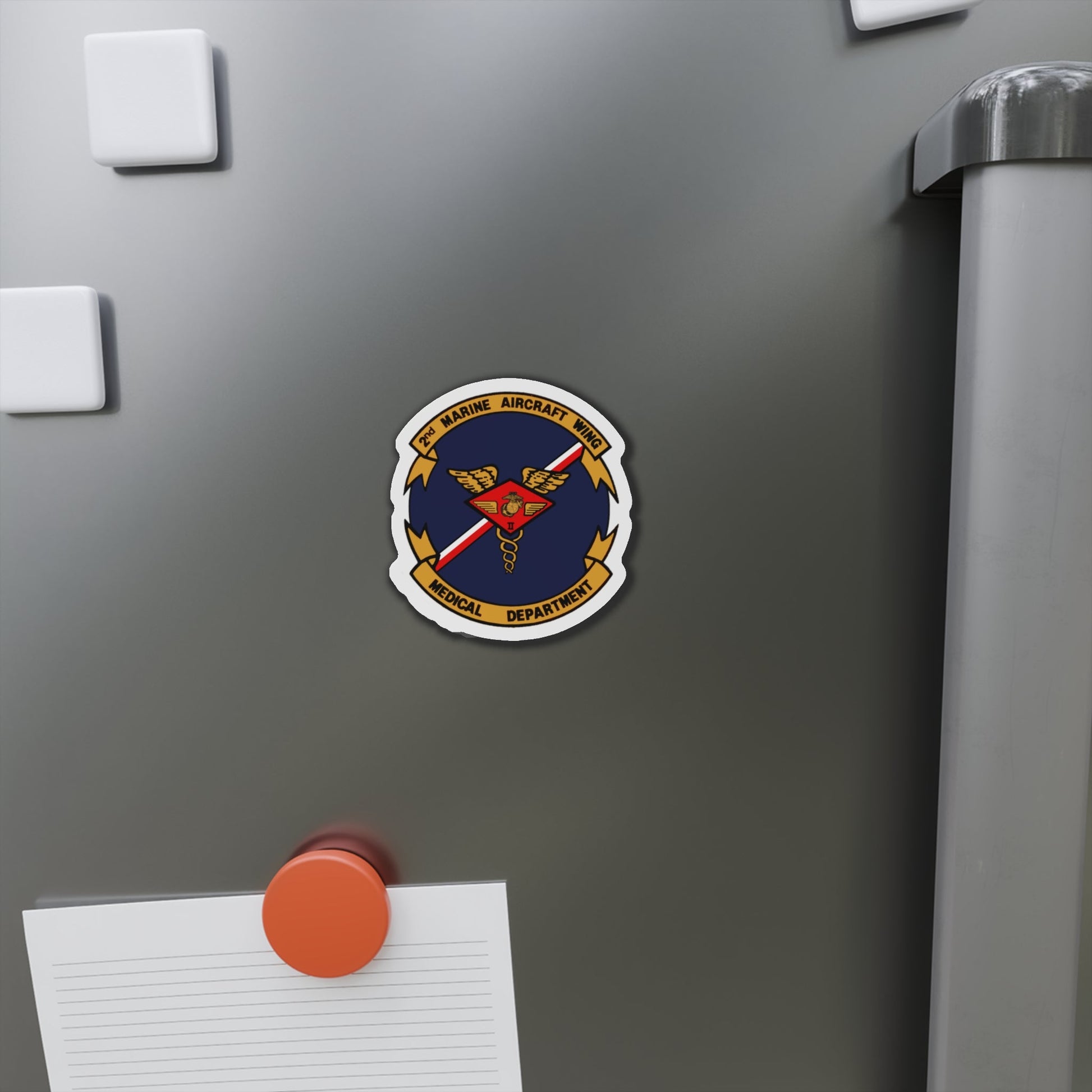 2nd MAW Medical Dept (USMC) Die-Cut Magnet-The Sticker Space