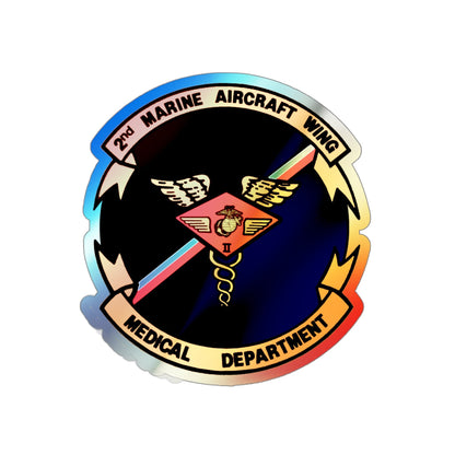 2nd MAW Medical Dept (USMC) Holographic STICKER Die-Cut Vinyl Decal-4 Inch-The Sticker Space