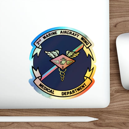 2nd MAW Medical Dept (USMC) Holographic STICKER Die-Cut Vinyl Decal-The Sticker Space