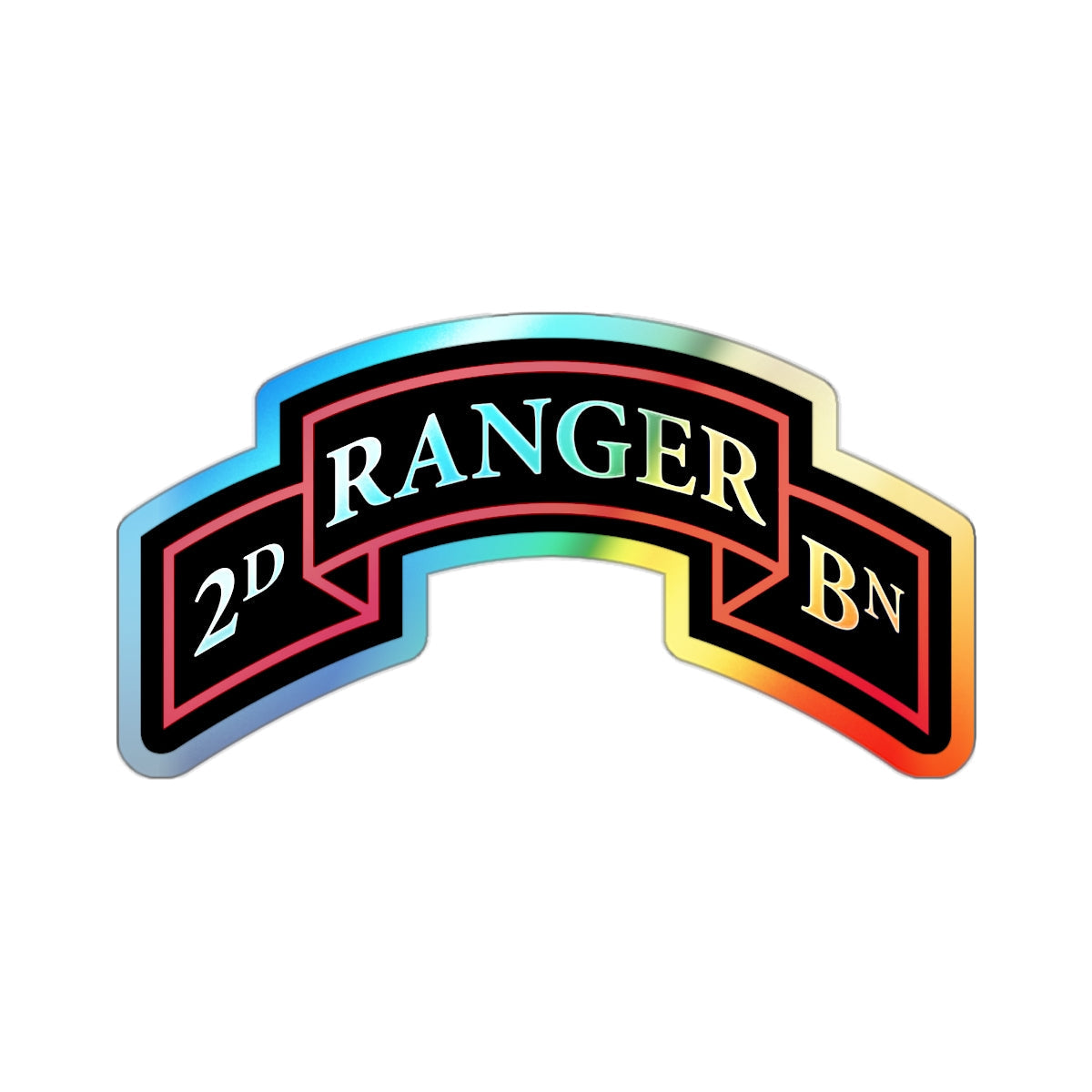 2nd Ranger Battalion (U.S. Army) Holographic STICKER Die-Cut Vinyl Decal-2 Inch-The Sticker Space