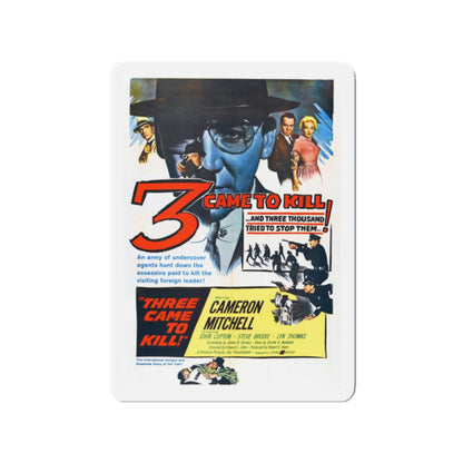 3 CAME TO KILL 1960 Movie Poster - Die-Cut Magnet-2" x 2"-The Sticker Space