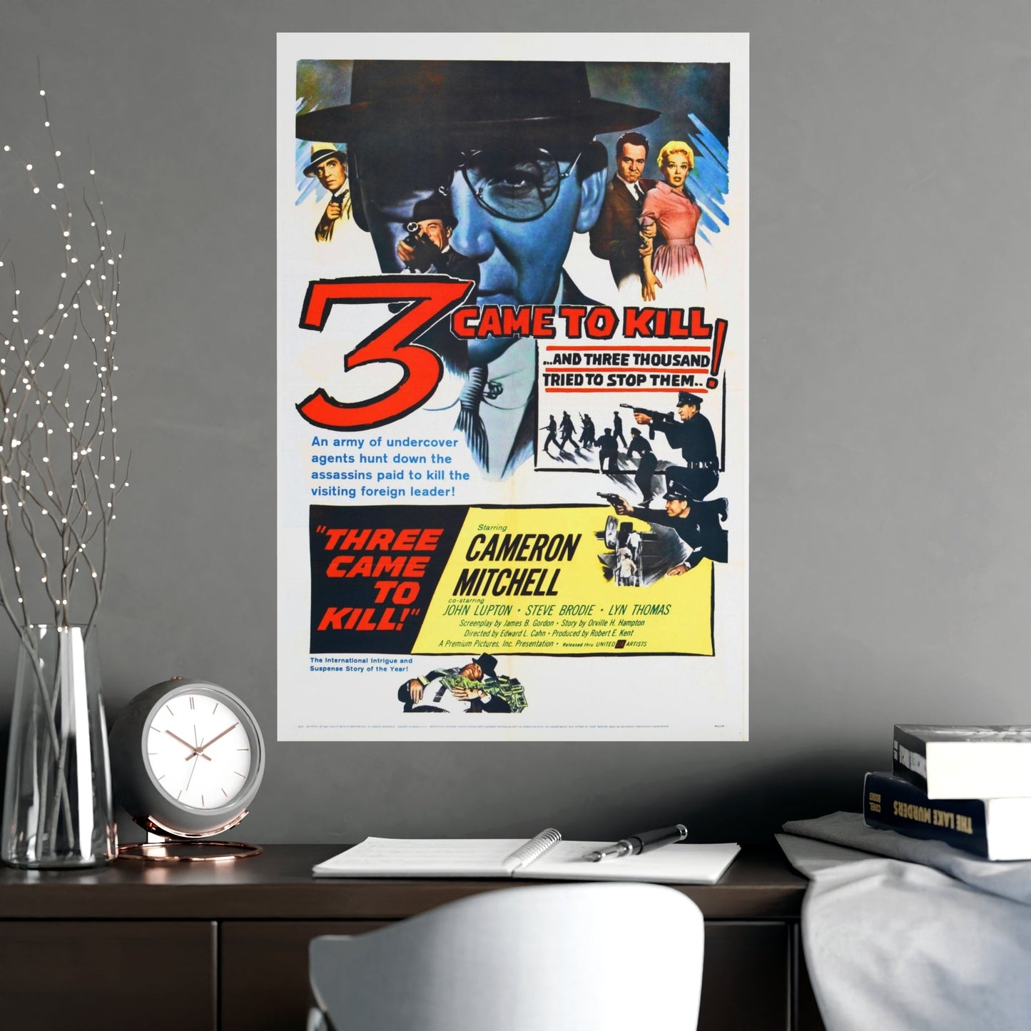 3 CAME TO KILL 1960 - Paper Movie Poster-The Sticker Space