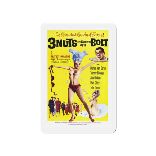 3 NUTS IN SEARCH OF A BOLT 1964 Movie Poster - Die-Cut Magnet-6 × 6"-The Sticker Space