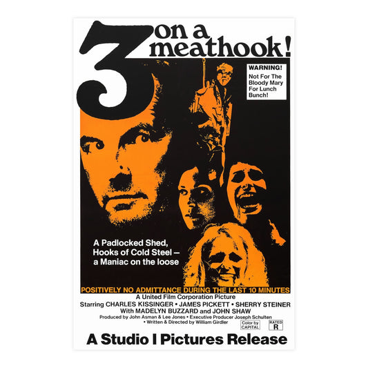 3 ON A MEATHOOK! 1972 - Paper Movie Poster-24″ x 36″ (Vertical)-The Sticker Space