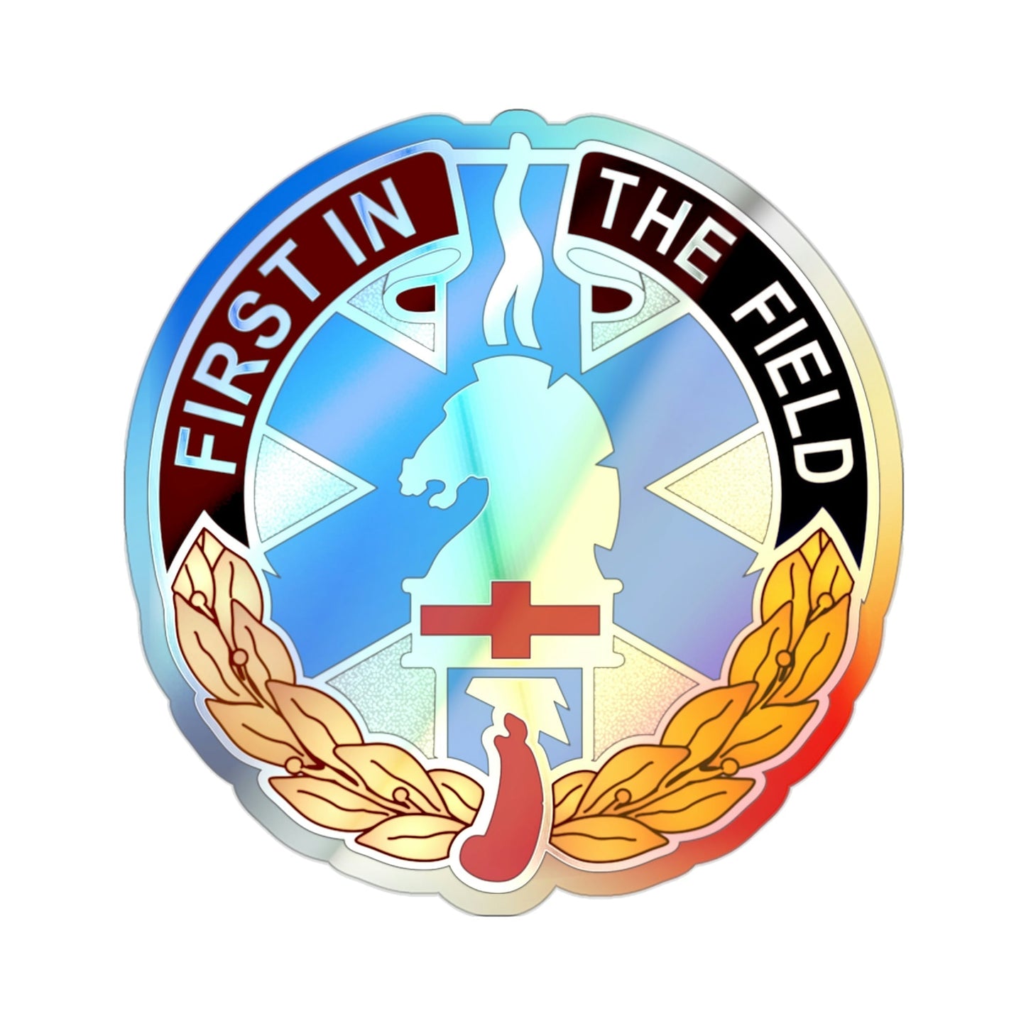 302 Field Hospital (U.S. Army) Holographic STICKER Die-Cut Vinyl Decal-2 Inch-The Sticker Space