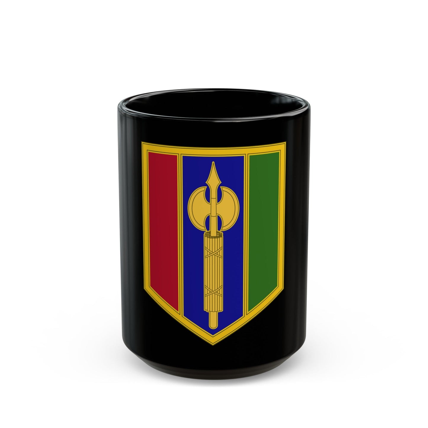 302 Maneuver Enhancement Brigade (U.S. Army) Black Coffee Mug-15oz-The Sticker Space