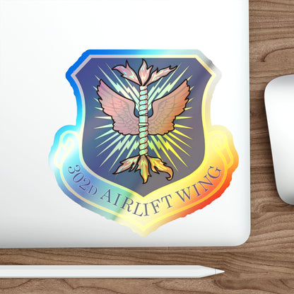 302d Airlift Wing (U.S. Air Force) Holographic STICKER Die-Cut Vinyl Decal-The Sticker Space