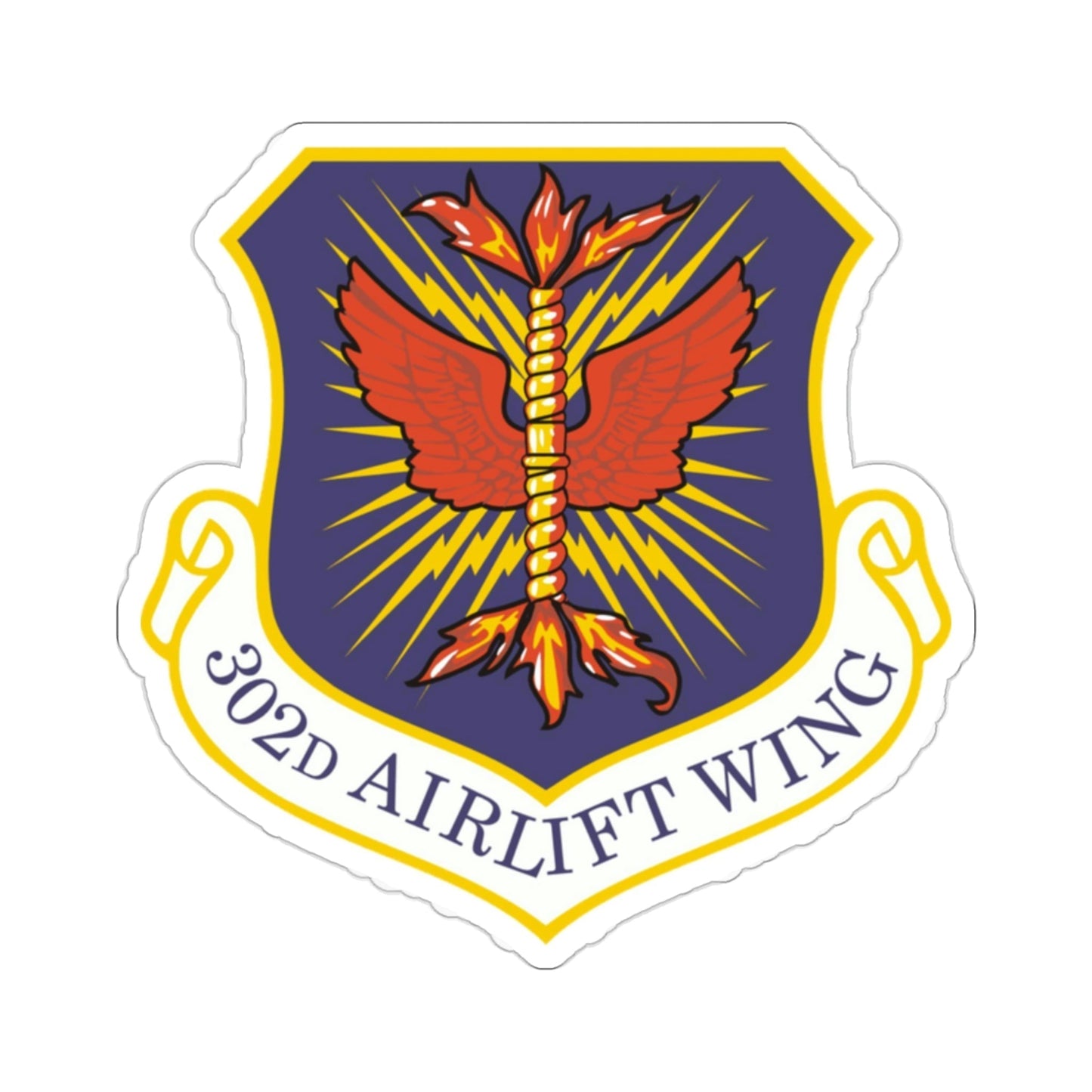302d Airlift Wing (U.S. Air Force) STICKER Vinyl Die-Cut Decal-2 Inch-The Sticker Space