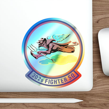 302d Fighter Squadron (U.S. Air Force) Holographic STICKER Die-Cut Vinyl Decal-The Sticker Space