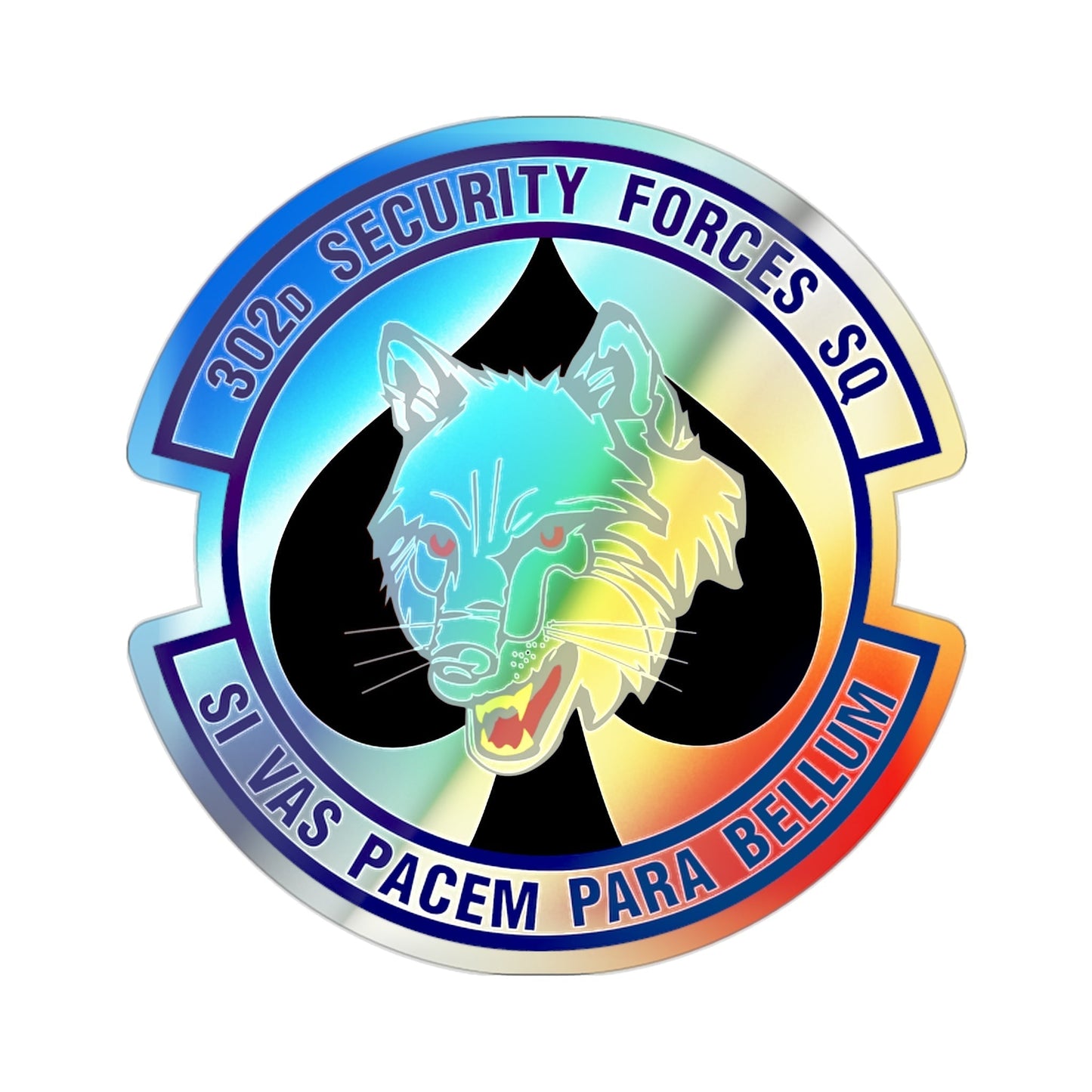 302d Security Forces Squadron (U.S. Air Force) Holographic STICKER Die-Cut Vinyl Decal-2 Inch-The Sticker Space
