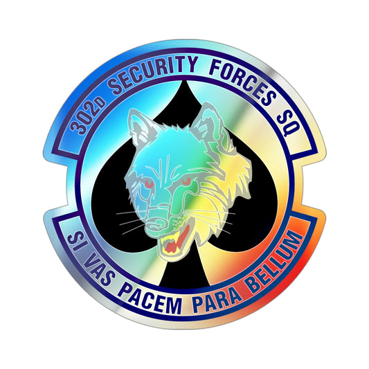 302d Security Forces Squadron (U.S. Air Force) Holographic STICKER Die-Cut Vinyl Decal-3 Inch-The Sticker Space