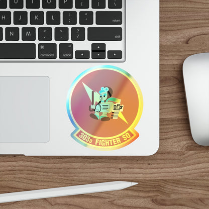 303d Fighter Squadron (U.S. Air Force) Holographic STICKER Die-Cut Vinyl Decal-The Sticker Space