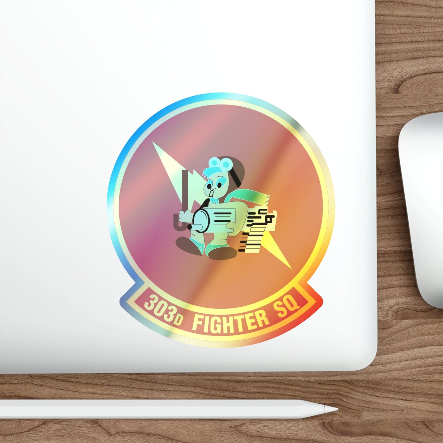 303d Fighter Squadron (U.S. Air Force) Holographic STICKER Die-Cut Vinyl Decal-The Sticker Space