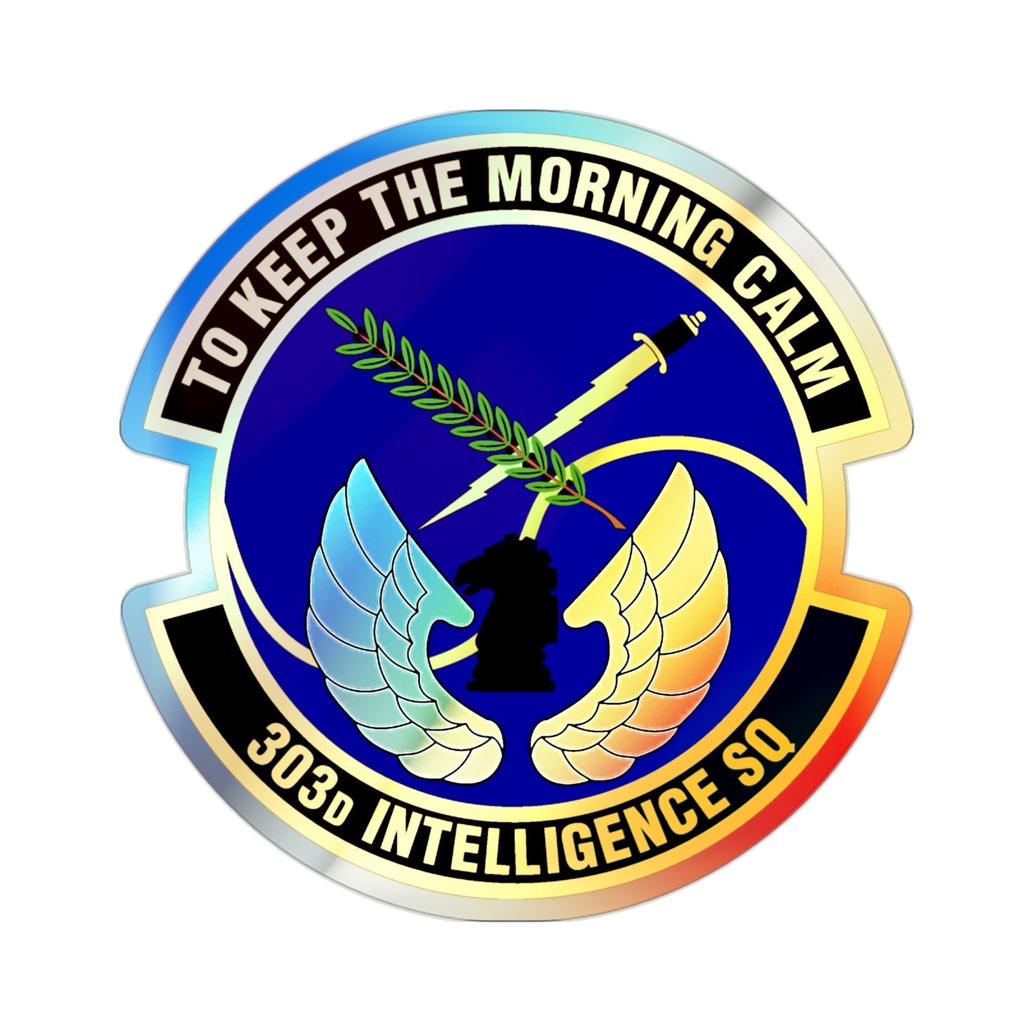 303d Intelligence Squadron (U.S. Air Force) Holographic STICKER Die-Cut Vinyl Decal-2 Inch-The Sticker Space