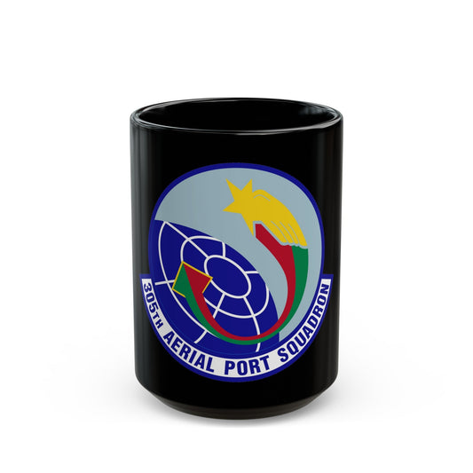 305 Aerial Port Squadron AMC (U.S. Air Force) Black Coffee Mug-15oz-The Sticker Space